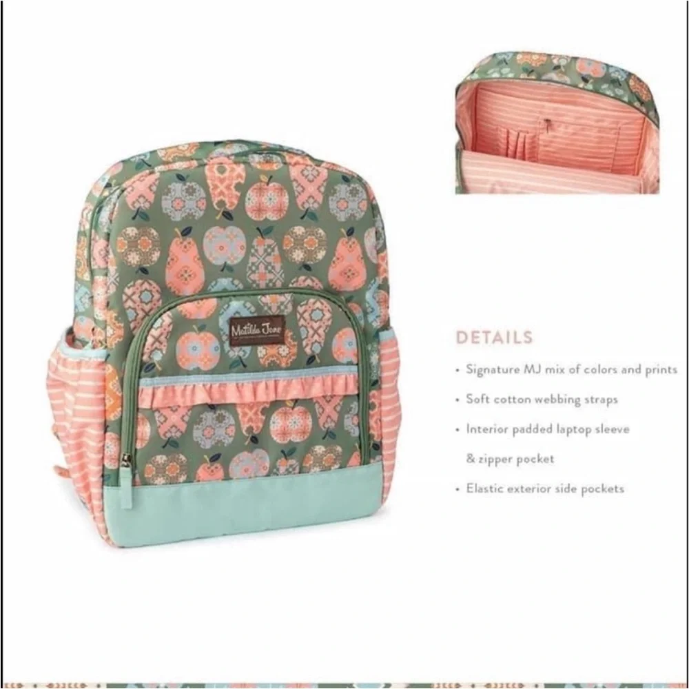 Matilda Jane Cece Apple Print Backpack